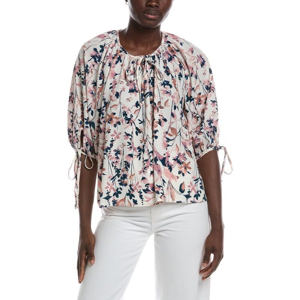 Renee C Womens  Bubble Crepe Top, Pink